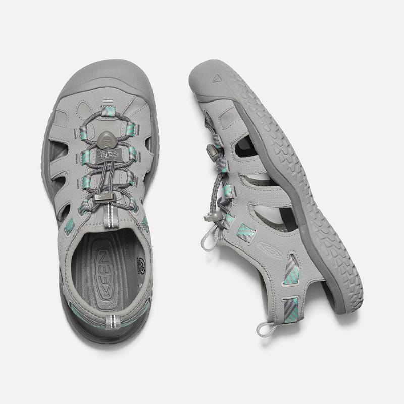 Keen SOLR Trekkingsandalen Damen DE-74530 Light Gray/Ocean Wave - Keen Damenschuhe Grau